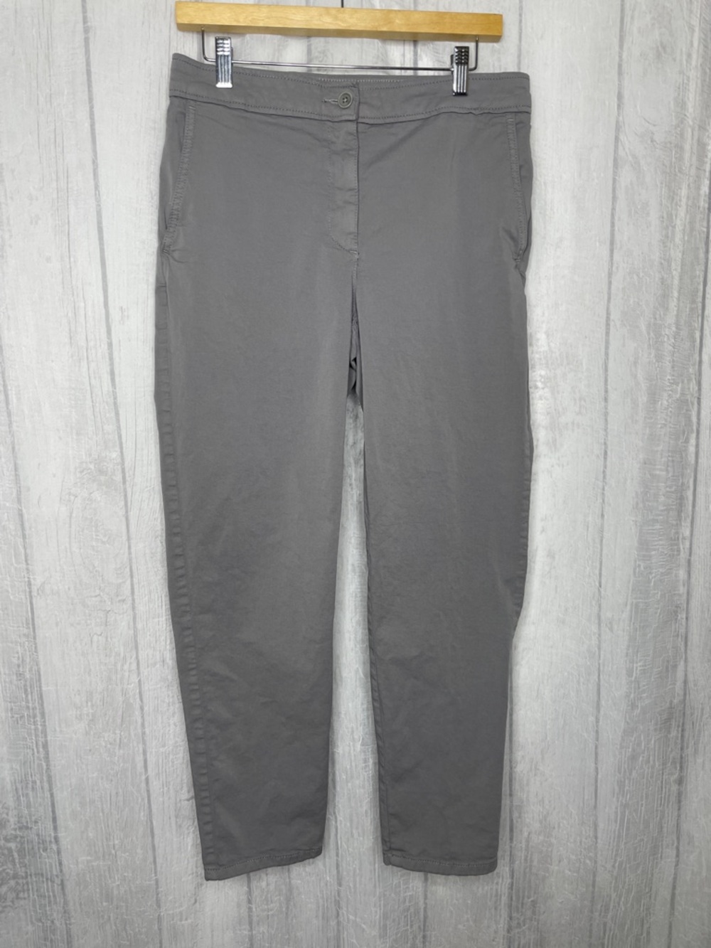 Eileen Fisher Light Gray chino Straight Pants.